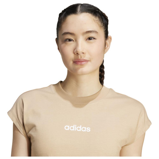 Adidas Γυναικεία κοντομάνικη μπλουζα Linear Single Jersey Tee Adidas Γυναικεία κοντομάνικη μπλουζα Linear Single Jersey Tee